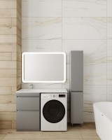 Тумба напольная STYLELINE "Даллас 115" Люкс Плюс серая под раковину Даллас 1150*480 левый