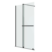 Душевая перегородка Niagara Nova NG-671-12BLACK (120х200) черный матовый,раздвижная,стекло прозрачное,1 место