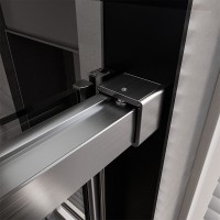 Душевой угол Veconi Premium Trento PTC-SP-40GR, 1500х800x2000, брашированный графит, стекло прозрачное