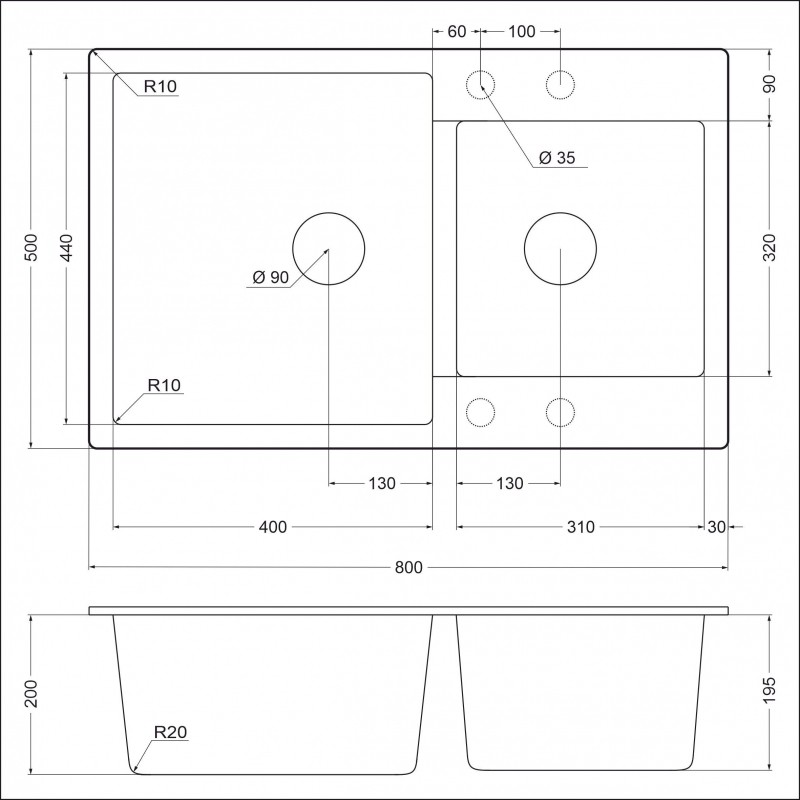 Мойка EMAR EMQ-2800.Q EMQ-2800.Q Барит