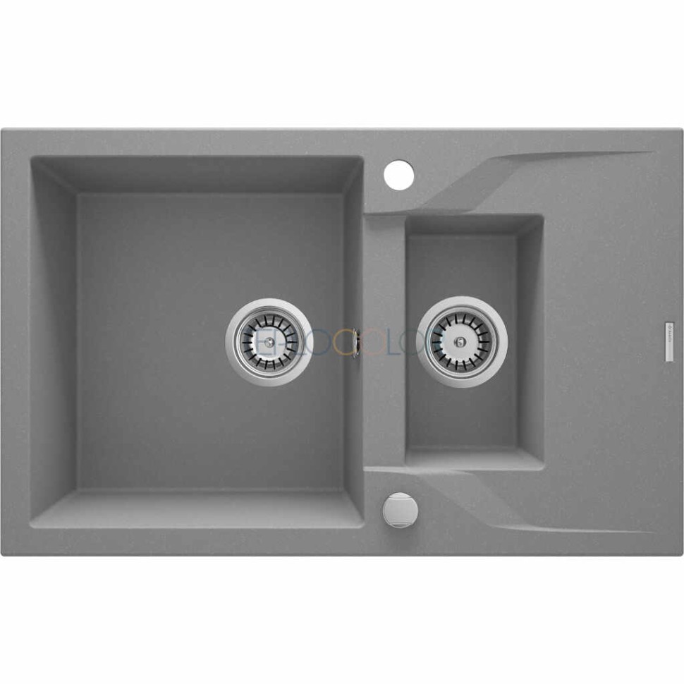 Гранитная мойка, 1.5-чаши с осушкой