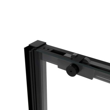 Душевая дверь Слим Софт (Slim Soft) VDS-1SS110CLB, 1100, черный, стекло прозрачное