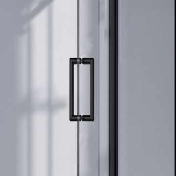 Душевая дверь Комо-Н (Como-N) VDS-4CN120CLB, 1200, черный, стекло прозрачное