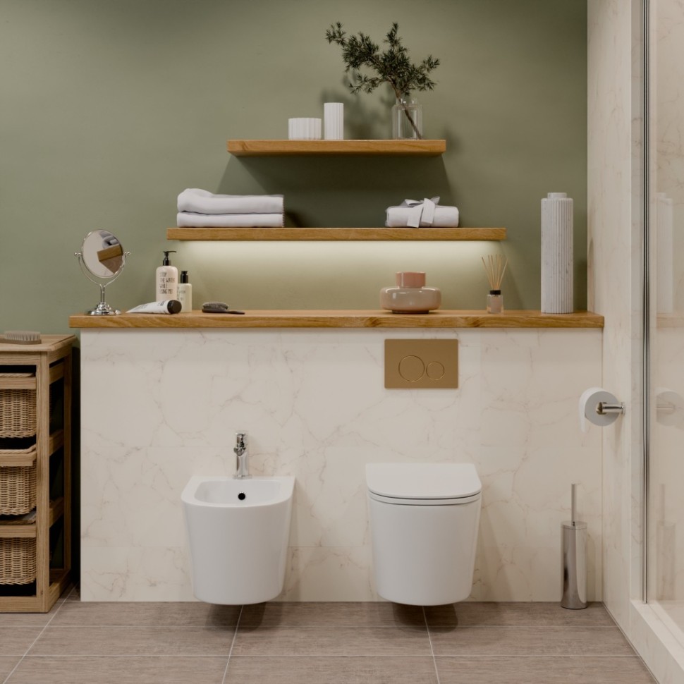 Биде IBERICA BLANCA BURGOS BIDE глянцевый белый (IB.BRA.B12)