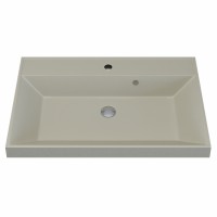 Раковина для ванной 80 см, Uperwood Classic Quartz, кварцевая, бежевая матовая, лён