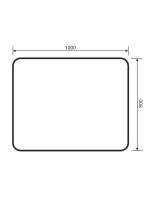 Зеркало для ванной с холодной подсветкой Uperwood Modul 100х80 см, прямоугольное, черное, сенсор/антизапотевание
