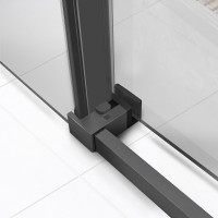 Душевой уголок Slim Soft VSR-1SS8011CLGM, 1100*800, вороненая сталь, стекло прозрачное