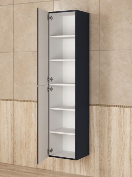 Шкаф-пенал для ванной Uperwood Foster NEW 36х30х160 см, черный