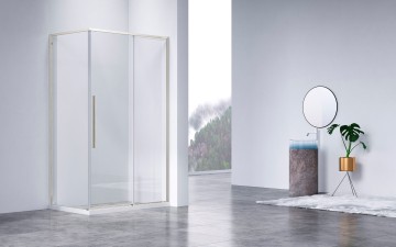 Душевой уголок Слим-Н (Slim-N) VSR-4SN9011CLBN, 1100*900, брашированный никель, стекло прозрачное