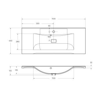 Раковина из литьевого мрамора BelBagno BB1100/450-LV-MR-PR