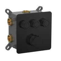 Смеситель с термостатом встраиваемый на 3 потребителя комплект с монтажной частью AQM8812MB