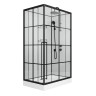 Душевая кабина Niagara Standart ST100/80/15QR/KL/BKT (100х80х225) низкий поддон(15см),черный,стекло прозрачное,3 места