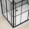 Душевая кабина Niagara Standart ST100/80/15QR/KL/BKT (100х80х225) низкий поддон(15см),черный,стекло прозрачное,3 места