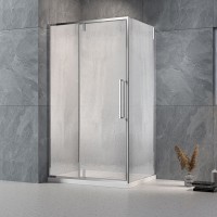 Душевой угол Veconi Rovigo RV-034R, 1000х1000х1950 хром, стекло дождь