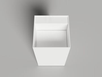 Раковина напольная ARMONIA SQUARE TOP 01 без отверстия под смеситель 450х450х900 S-Sense Глянцевое