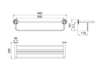 Полка для полотенец Timo Nelson 150058/00 хром
