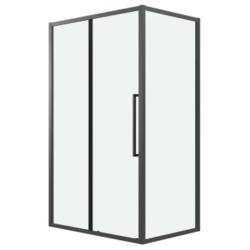 Душевое ограждение Grossman Cosmo 100.K33.02.100.21.00-200.K33.02.90.21.00 (100х90х195) раздвижная,черный матовый,стекло прозрачное,2 места