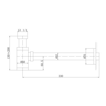 Сифон для раковины ABBER AF0030W белый матовый