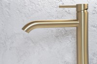 Смеситель ABBER Wasser Kreis AF8111G для накладной раковины, золото матовое